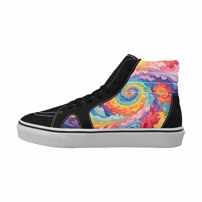 MEN'S Tie Dye Swirls Tie High Top Canvas Dreamcore Shoes