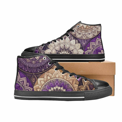 MEN'S Mandala High Top Canvas Cottagecore Custom Shoes