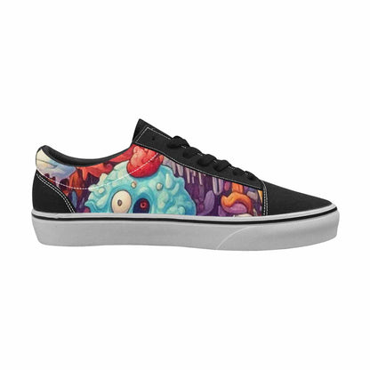 WOMEN'S Ice Cream Monsters  Lace-Up Canvas Neon Fantasy Custom Shoes