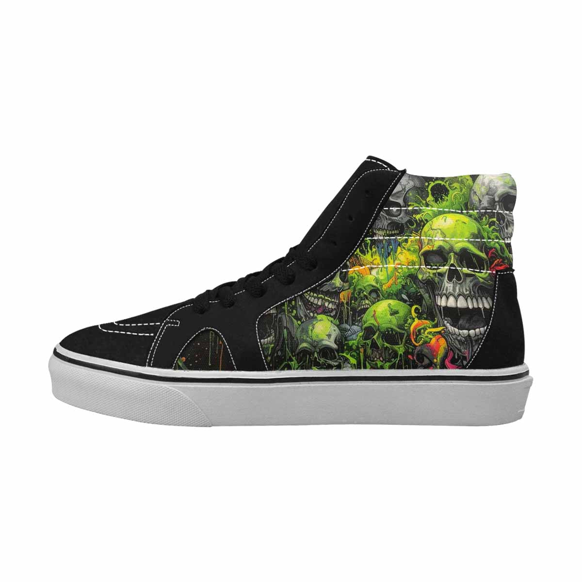 MEN'S Rainbow From Skull S High Top Canvas Grunge Shoes