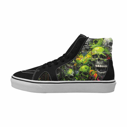 MEN'S Rainbow From Skull S High Top Canvas Grunge Shoes