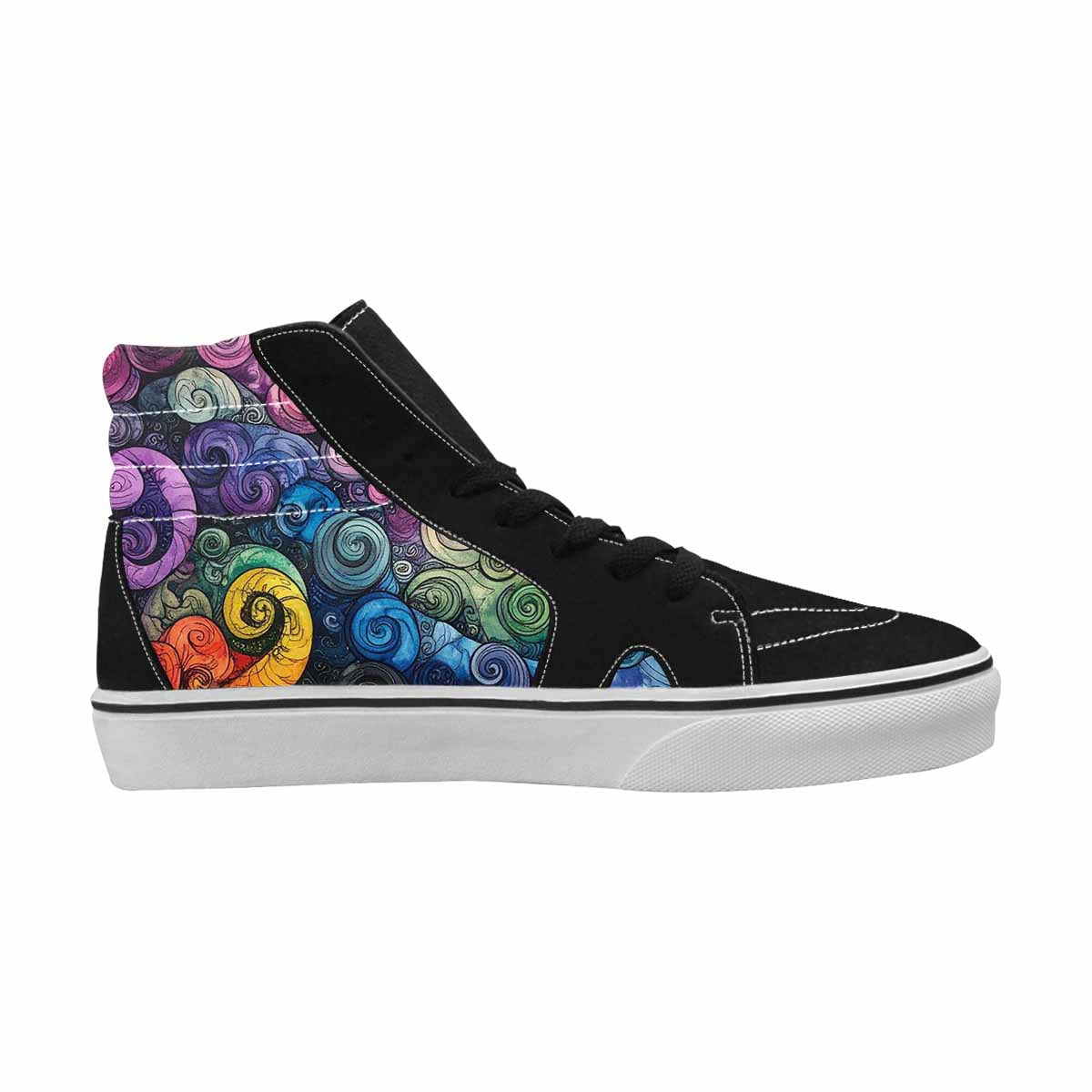 MEN'S Tie High Top Canvas Melting Art Custom Sneakers