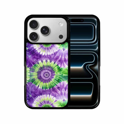 iPhone 17 Pro Case — Tie Dye Purple Green Blended Tie, Custom Designed Case Cover