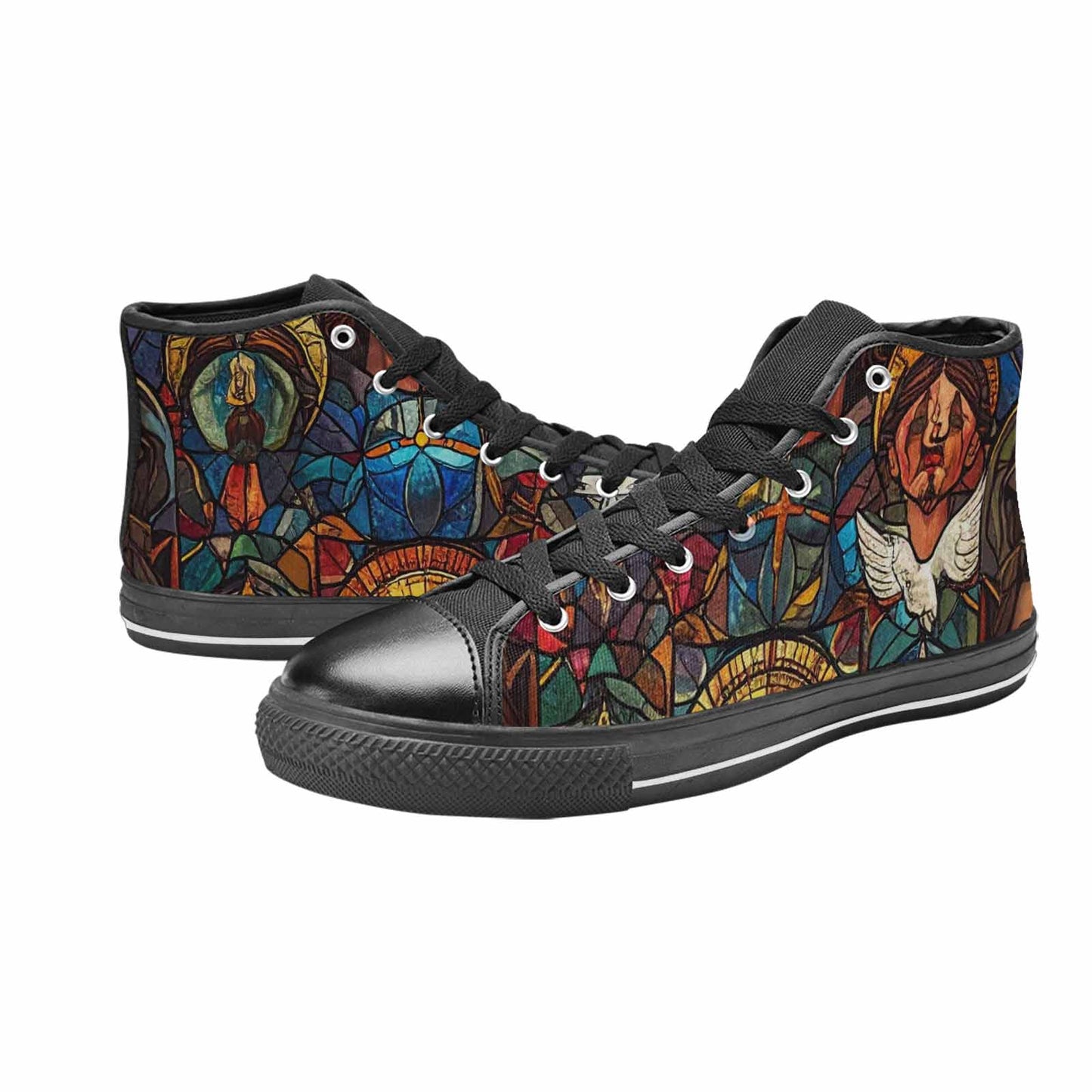 MEN'S Jesus Face Small High Top Canvas Aesthetic Custom Shoes