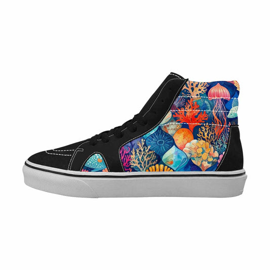 WOMEN'S Fish Scale Coral High Top Canvas Dreamcore Sneakers