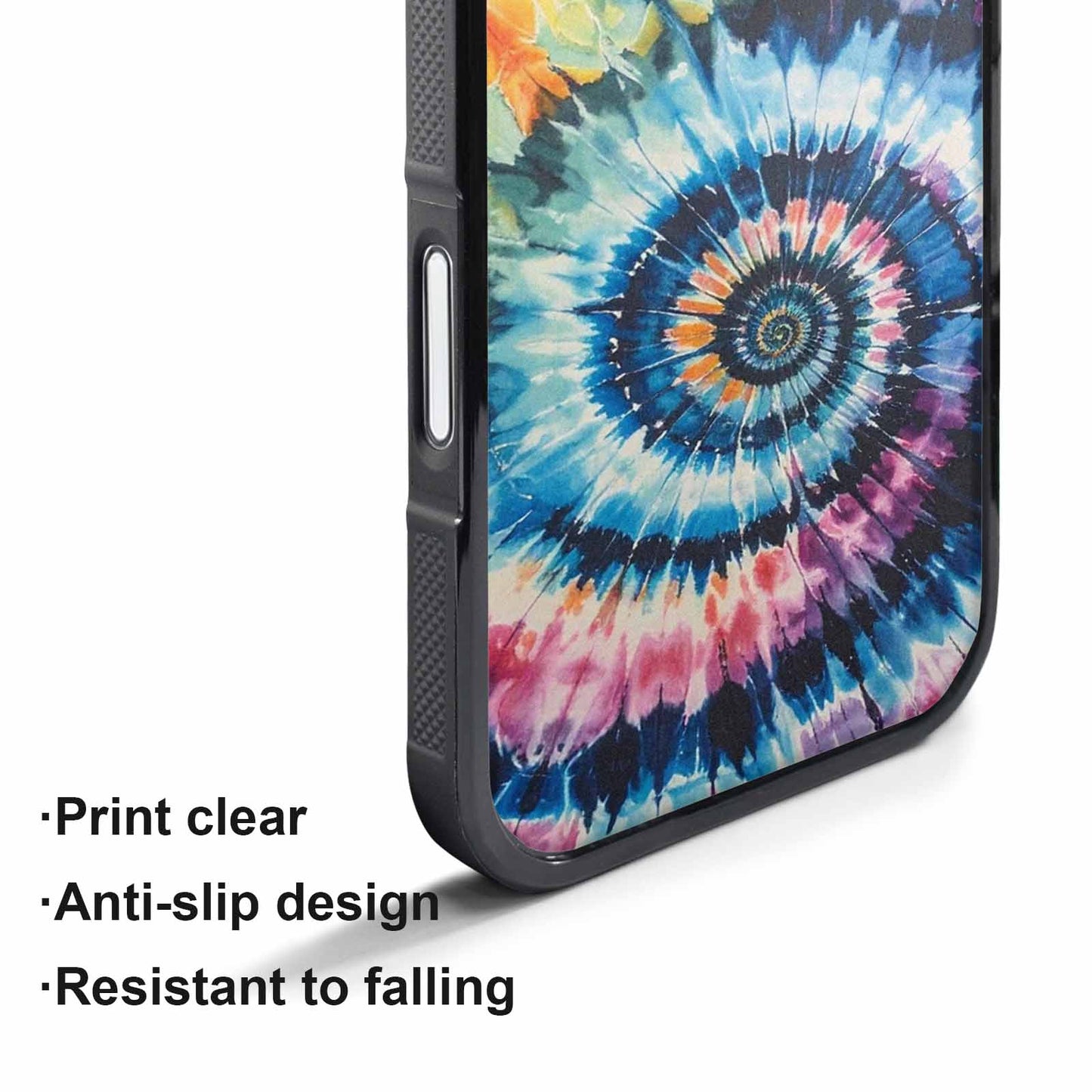 iPhone 17 Pro Max Case — Black &amp; Blue Ink Tie Dye, Custom Phone Case