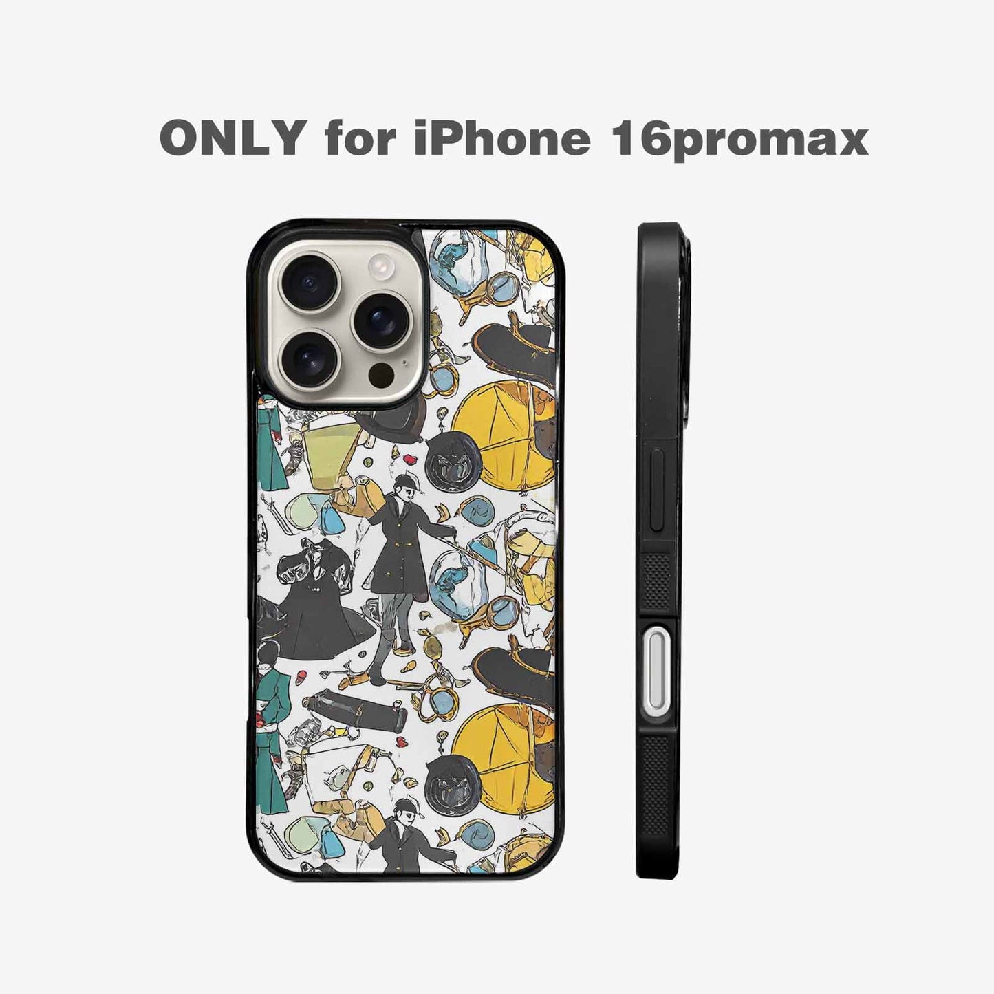 iPhone 16 Pro Max Case — Noir Spy Silhouette Pen Ink Noir, Personalized Phone Case