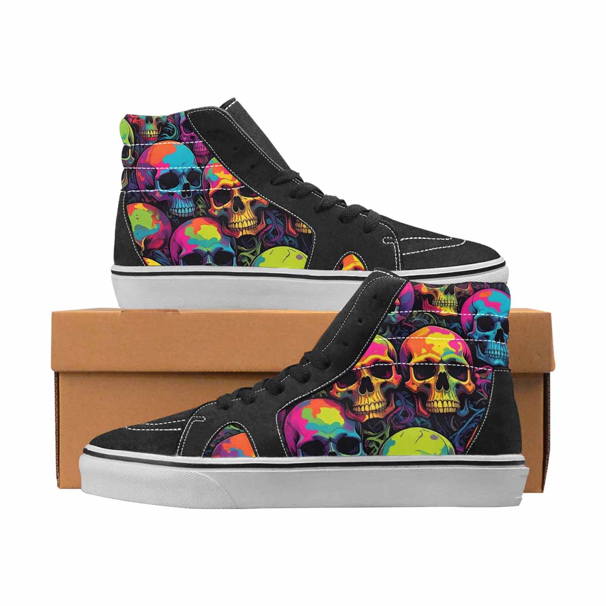 WOMEN'S Camo High Top Canvas Streetwear Wallpaper Art Custom Print Sneakers