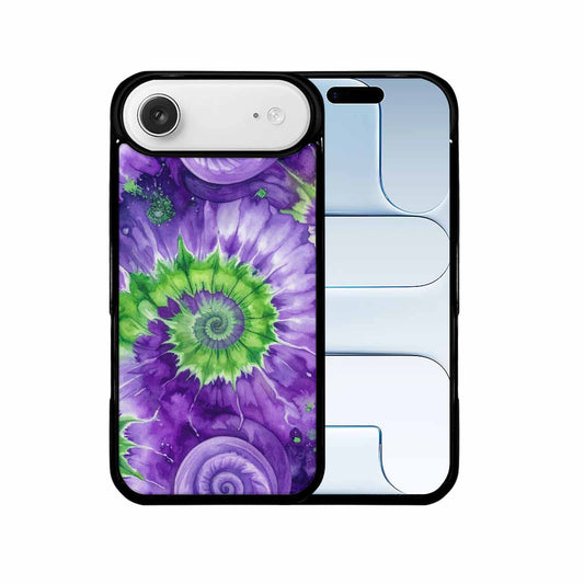 iPhone 17 Air Case — Tie Dye Purple Green Blended Tie, Customized Protective Case