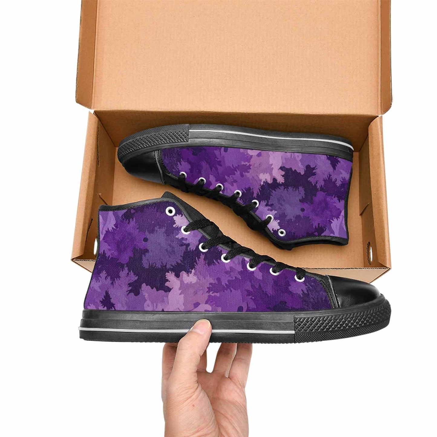 MEN'S Military Camouflage Blotch High Top Canvas Y2K Custom Shoes