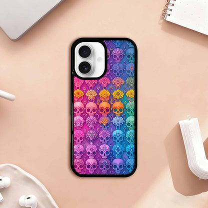 iPhone 17 Case — Ornate Candy Color Skull Gothic Skulls, Personalized Phone Case