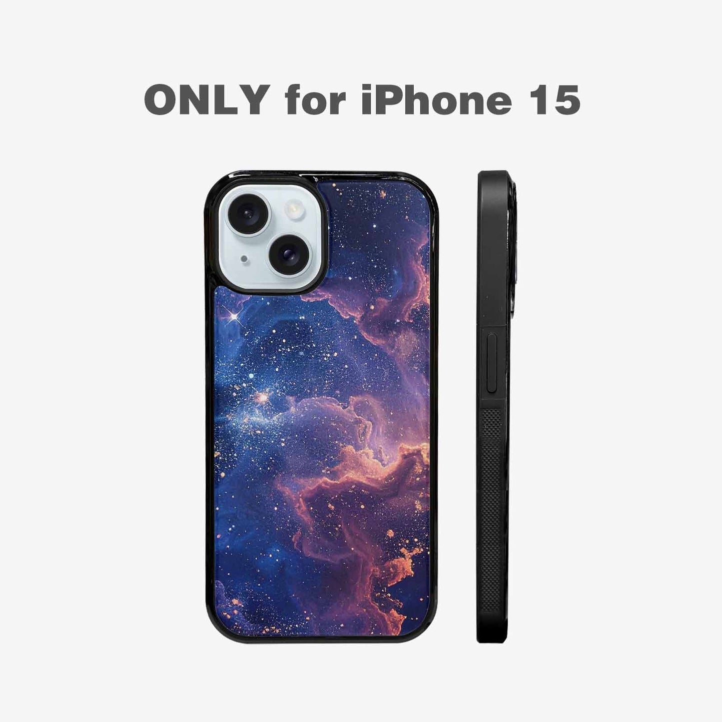 iPhone 15 Case — Nebula Texture With Dense Star Cluster, Personalized Phone Case