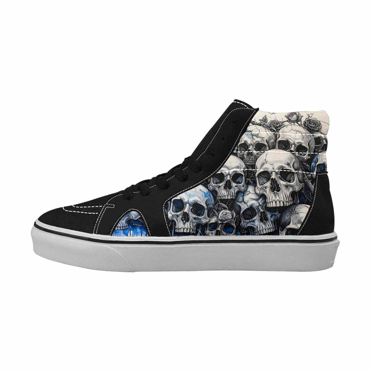 MEN'S Skull Roses High Top Canvas Dreamlike Custom Shoes