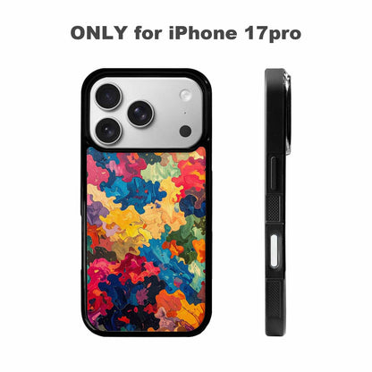 iPhone 17 Pro Case — Camo Patches Full Color Vibrant Camo, Personalized Phone Case