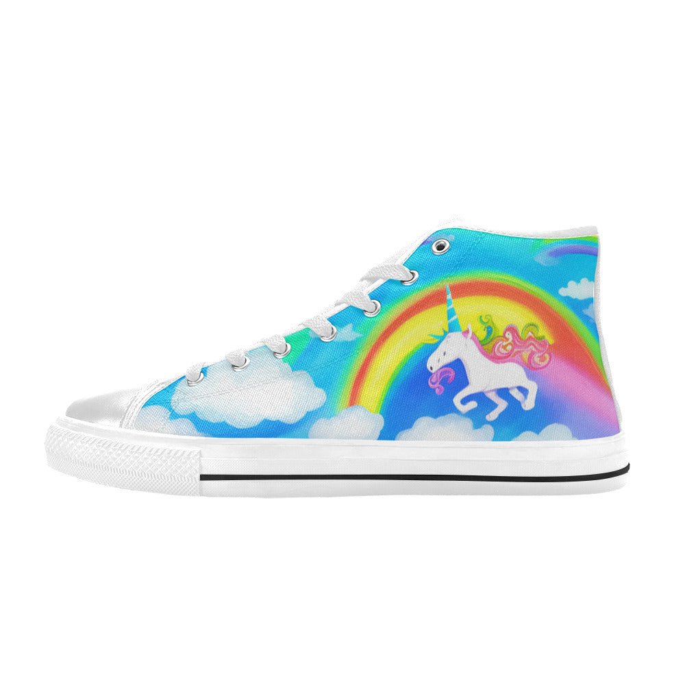 MEN'S Abstract Unicorn Art Men’S High Top Canvas Aesthetic Custom Sneakers