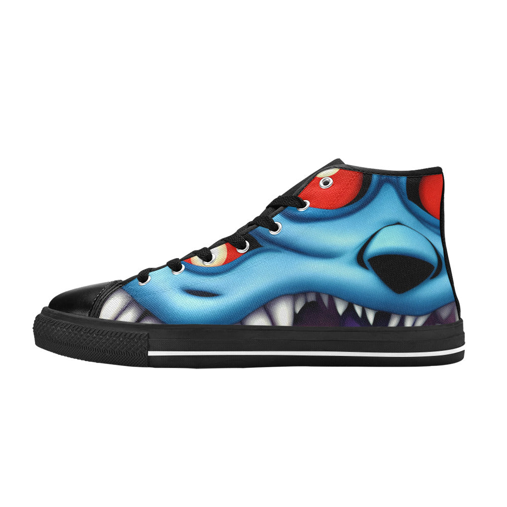 MEN'S Blue Rage Horror Men’S High Top Canvas Cottagecore Custom Shoes