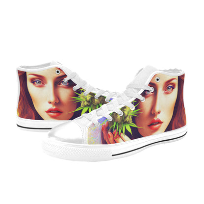 MEN'S 420 Woman Men’S High Top Canvas Neon Fantasy Shoes