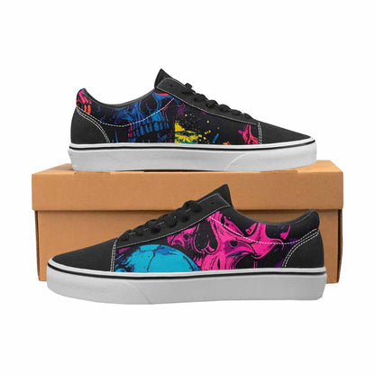 WOMEN'S 1000s Skulls Digital Camo Lace-Up Canvas Aesthetic Shoes