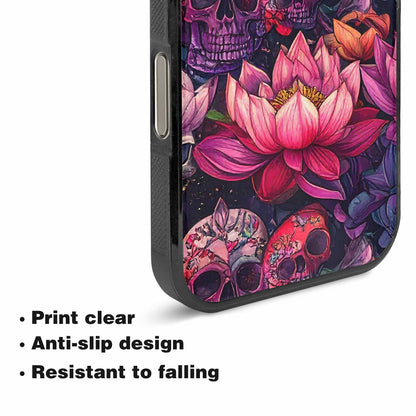 iPhone 16 Pro Max Case — Lotus Skulls, Custom Made Phone Cover