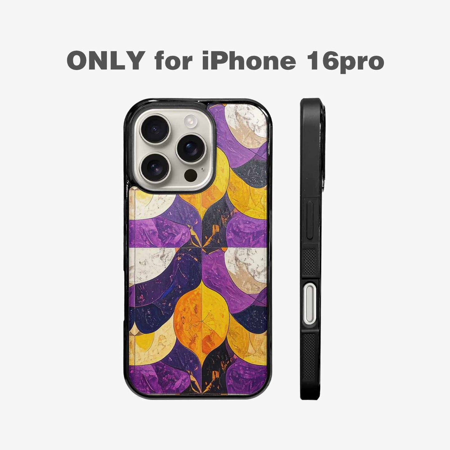 iPhone 16 Pro Case — Nonbinary Flag Color Theme Small Rainbow, Custom Designed Case Cover