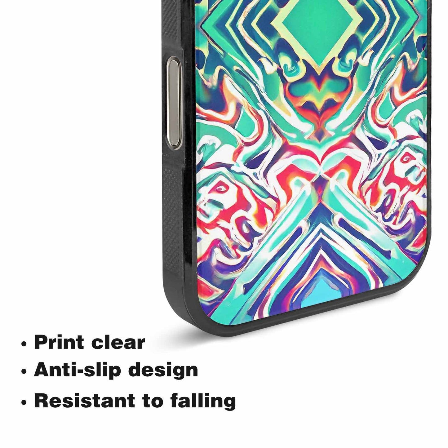 iPhone 16 Pro Max Case — Holographic Tribal Blaze, Custom Designed Case Cover