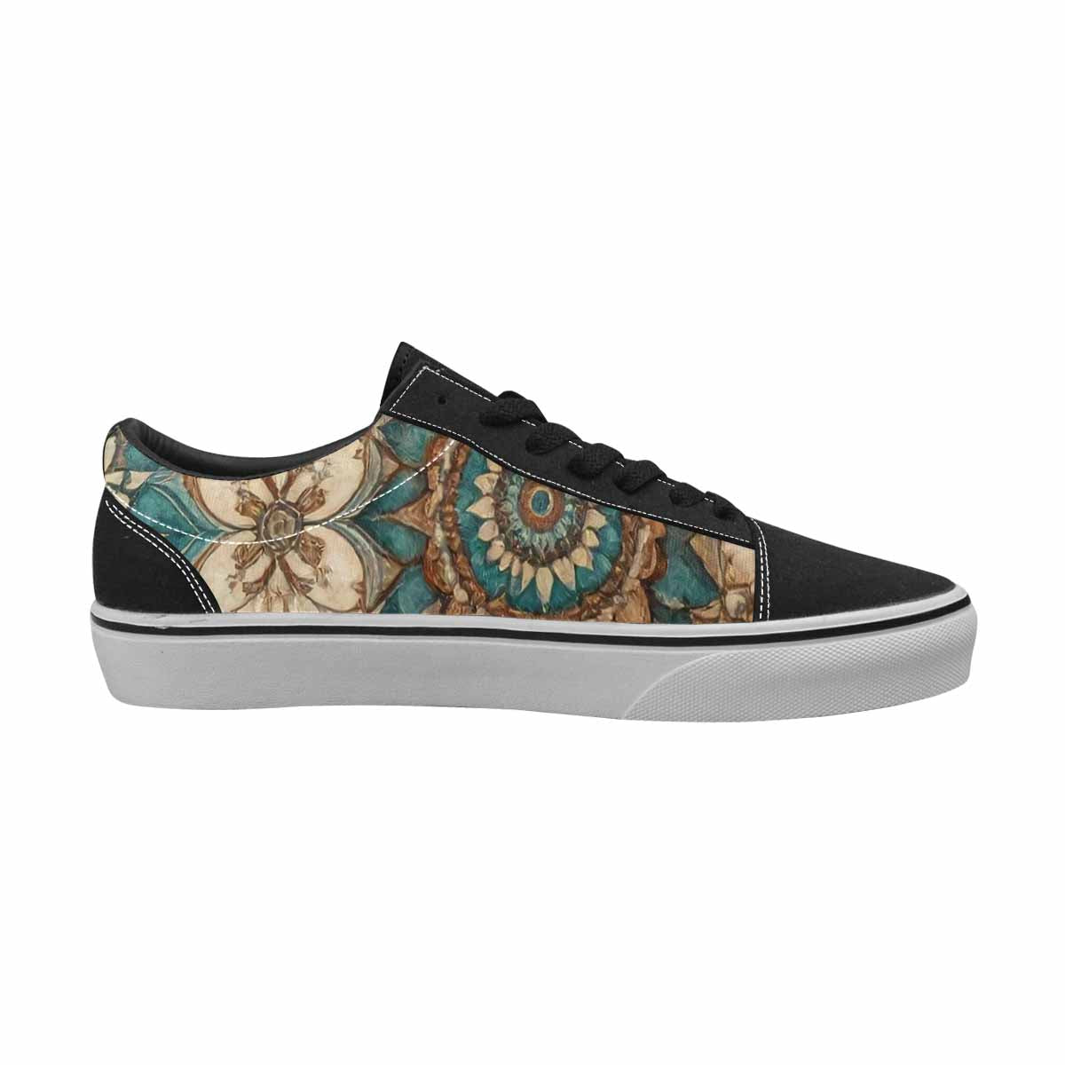 MEN'S Mandala Canvas Lace-Up Wallpaper Art Custom Sneakers
