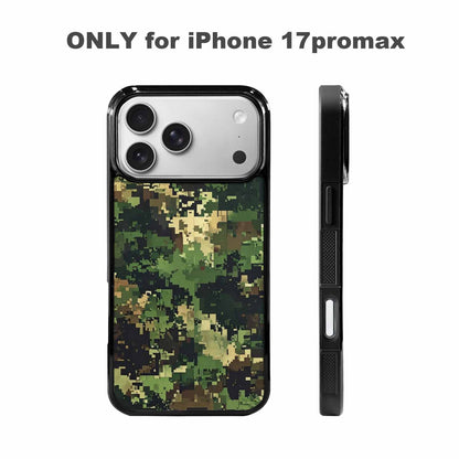 iPhone 17 Pro Max Case — Small Military Camouflage Blotch Camo, Custom Made Phone Cover