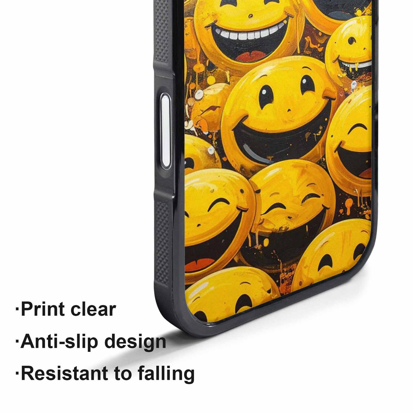 iPhone 17 Pro Case — Melting Moon Smiley Yellow Version Original, Custom Made Phone Cover