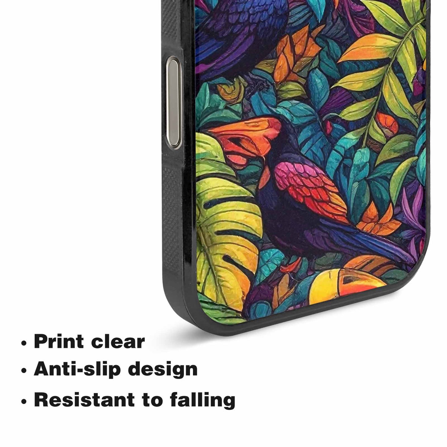 iPhone 16 Pro Case — Toucan Jungle Toucan Jungle Pattern Hundreds, Custom Designed Case Cover