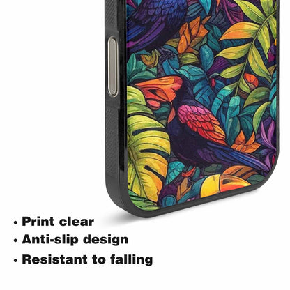 iPhone 16 Pro Case — Toucan Jungle Toucan Jungle Pattern Hundreds, Custom Designed Case Cover