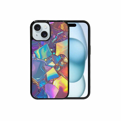 iPhone 15 Case — Holographic Iridescent Shimmer Pattern Hundreds Of, Custom Printed Phone Case