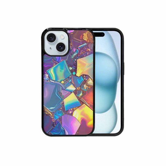 iPhone 15 Case — Holographic Iridescent Shimmer Pattern Hundreds Of, Custom Printed Phone Case