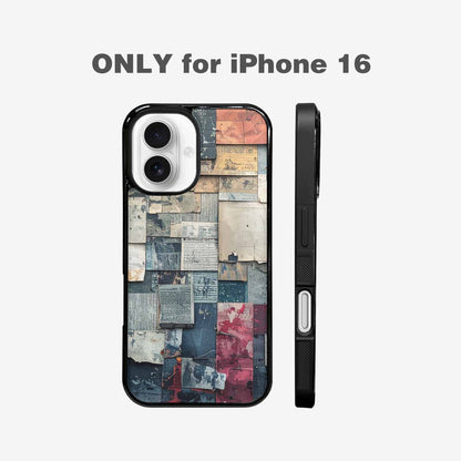 iPhone 16 Case — Distressed Grunge Texture Pattern Hundreds Of, Customized Protective Case