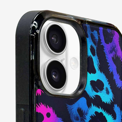 iPhone 16 Case — Leopard Print Neon, Custom Print Case Cover