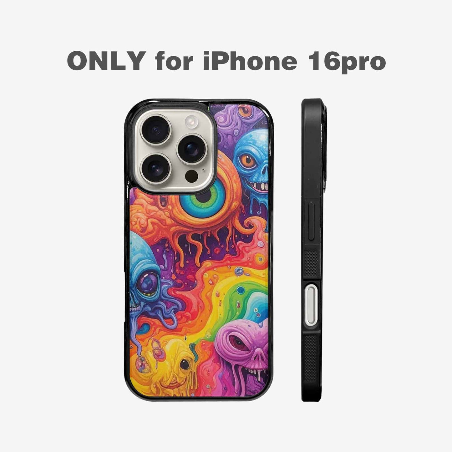 iPhone 16 Pro Case — Aliens Tie Dyemelting Aliens P, Unique Phone Case Design