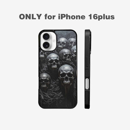 iPhone 16 Plus Case — Grey Dark Black And Grey Tones, Custom Designed Case Cover