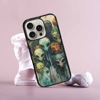 iPhone 16 Pro Case — Aliens Pattern Hundreds Of Sma Fvc, Custom Printed Phone Case