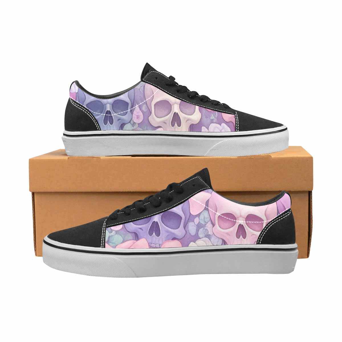 WOMEN'S Skulls - Pastel Canvas Lace-Up Dreamcore Sneakers