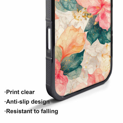 iPhone 17 Pro Max Case — Marble Floral, Custom Printed Phone Case