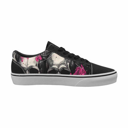 WOMEN'S Skull Roses Lace-Up Canvas Surreal Custom Shoes
