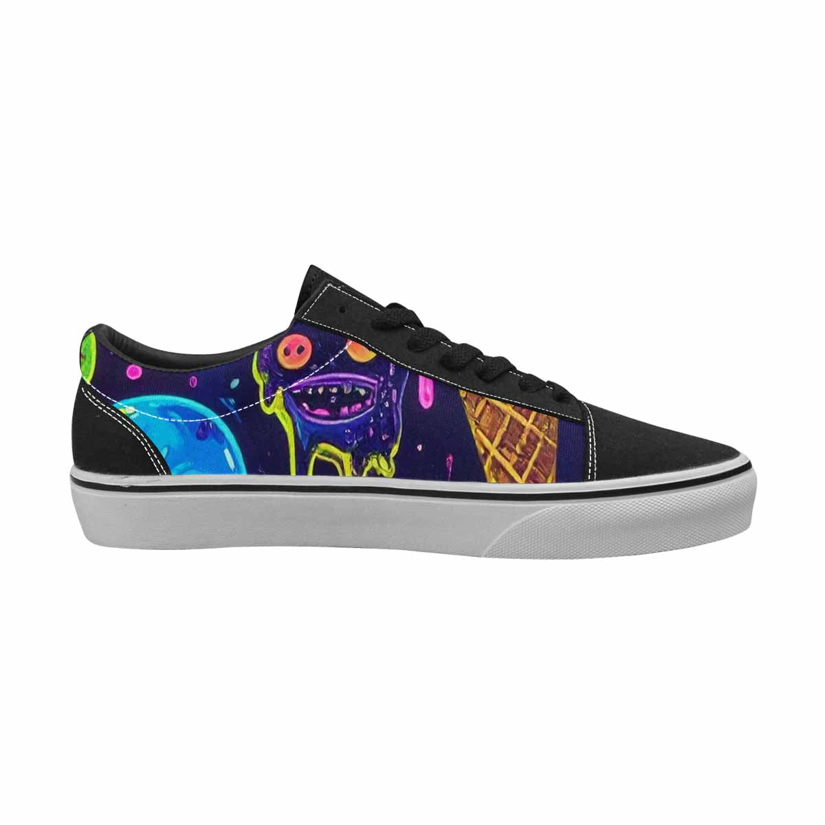 WOMEN'S Ice Cream Monsters  Lace-Up Canvas Vivid Sneakers