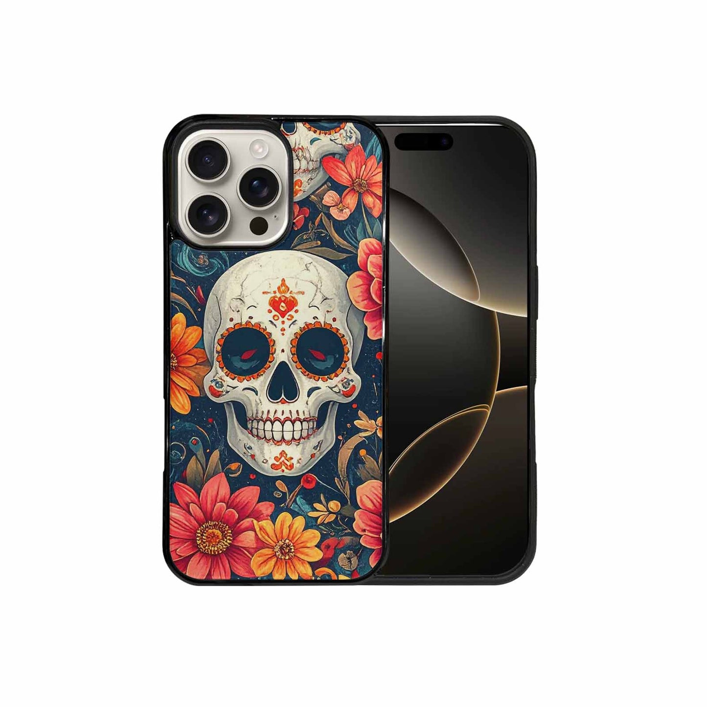 iPhone 16 Pro Max Case — Marble Skull Custom Personalized Phone Cover, Original Design Phone Case