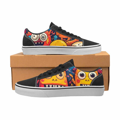 WOMEN'S Cartoon Monster Character Canvas Lace-Up Neon Fantasy Custom Sneakers