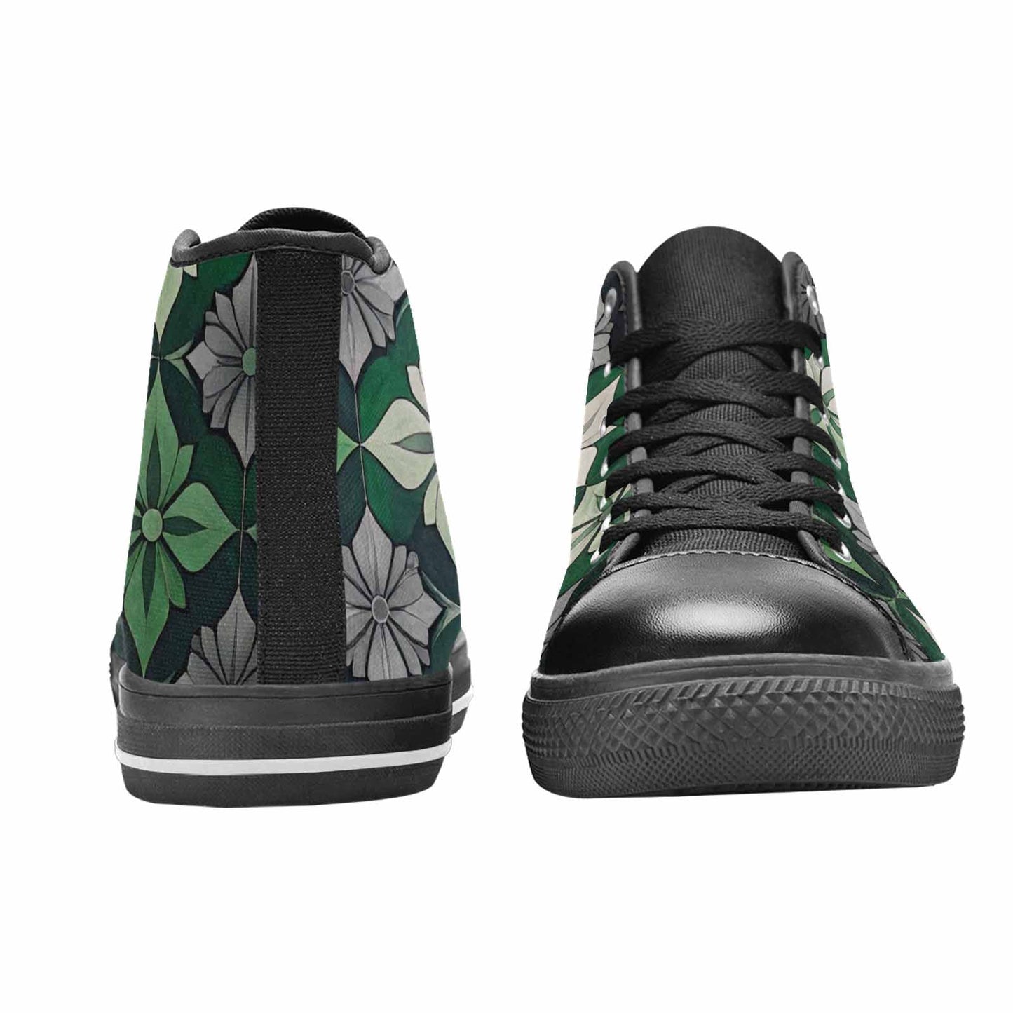 MEN'S Aromantic Flag Color High Top Canvas Wallpaper Art Shoes