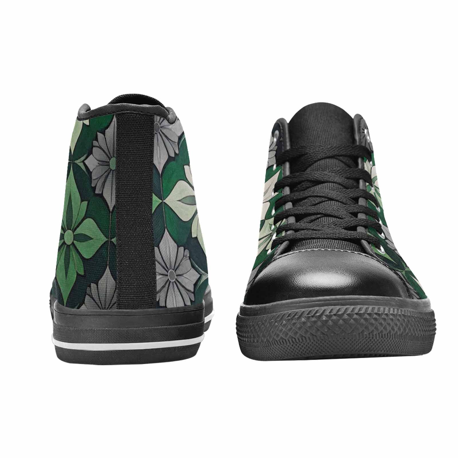 MEN'S Aromantic Flag Color High Top Canvas Wallpaper Art Shoes