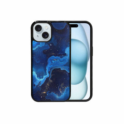 iPhone 15 Case — Galaxy Art Blue Starfield Small Galaxy, Customized Protective Case