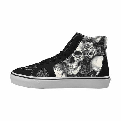 MEN'S Skulls Roses Pen Ink High Top Canvas Dreamcore Shoes