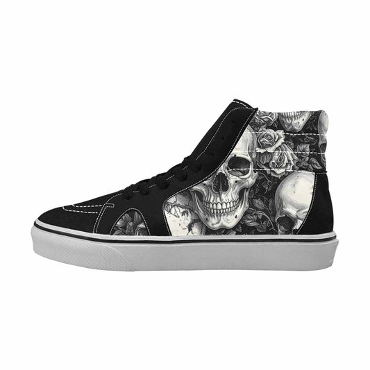 MEN'S Skulls Roses Pen Ink High Top Canvas Dreamcore Shoes