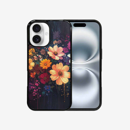 iPhone 16 Case — Shadowy Glitch Floral Pattern Hundreds Of, Custom Art Phone Cover