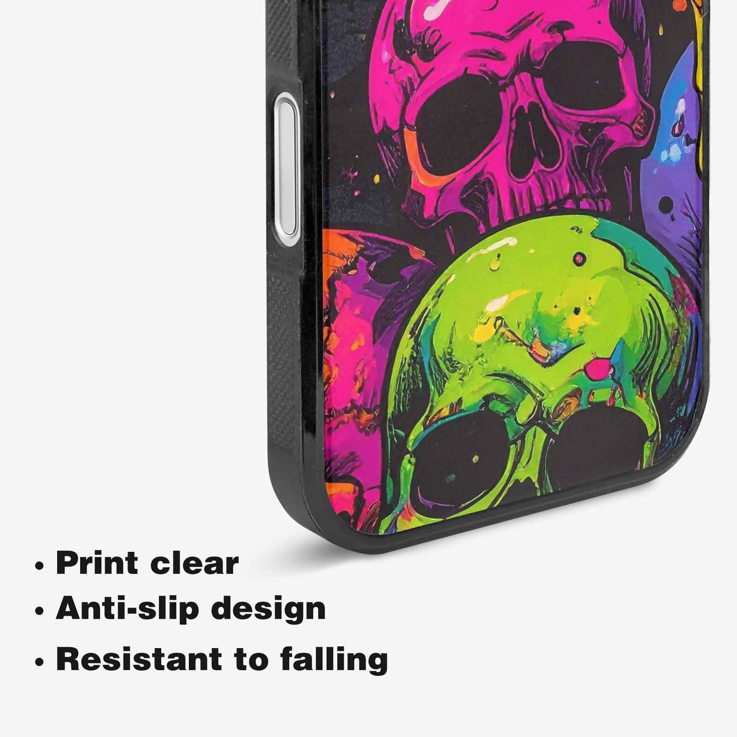 iPhone 16 Plus Case — Vibrant Camo 1000\'s Of Skeletons Neon, Unique Phone Case Design